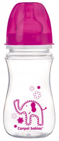 Бутылочка для кормления Canpol EasyStart 240 мл с 3 месяцев розовый 35/206