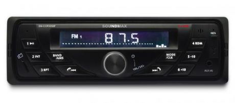 Автомагнитола Soundmax SM-CCR3058F USB MP3 FM SD MMC 1DIN 4x40Вт черный