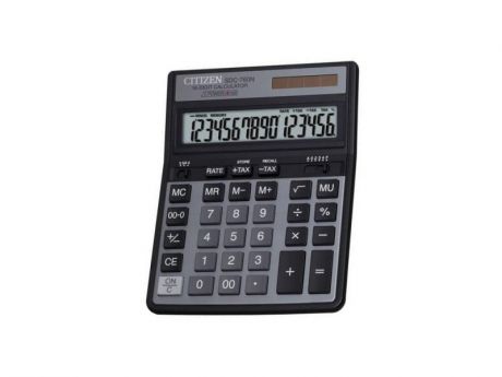 Калькулятор Citizen SDC-760N двойное питание 16 разряда настольный две памяти налог черный SDC760N