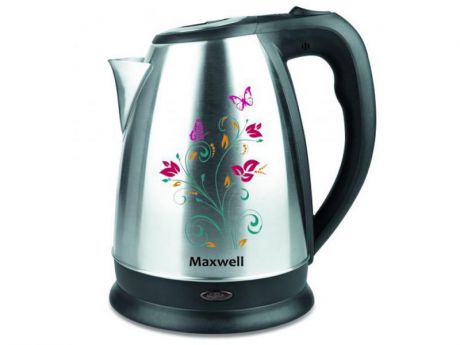 Чайник Maxwell MW-1074 ST 2200 Вт 1.7 л нержавеющая сталь серебристый чёрный