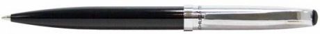 Ручка шариковая Silwerhof Prototyp корпус черный серебристый чернила синие + коробка 025018