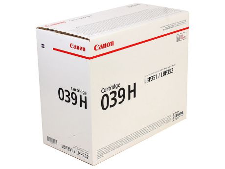 Картридж Canon 039 H для принтеров i-SENSYS LBP351x/352x. Чёрный. 25 000 страниц.