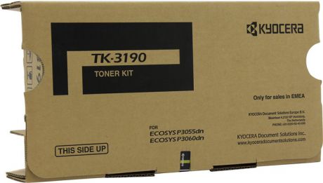 Тонер Kyocera TK-3190 для P3055dn, P3060dn, Чёрный. 25 000 страниц.