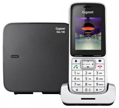 Радиотелефон DECT Gigaset SL450 SYS серебристый/черный