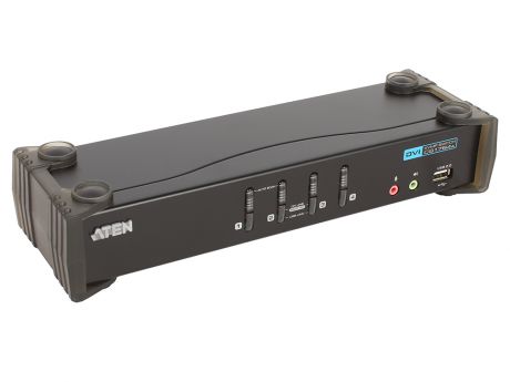Переключатель ATEN KVM Switch CS1764A-AT-G 4-портовый USB 2.0 DVI KVMP-переключатель (KVM Switch)