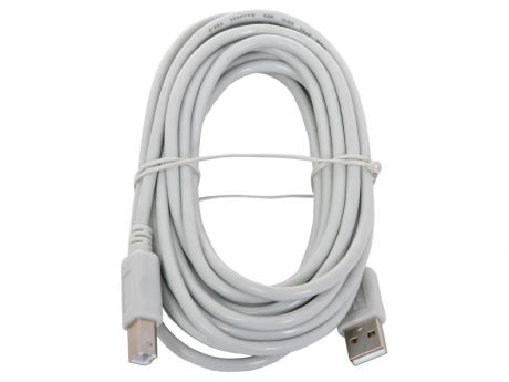 Кабель Hama USB 2.0 A-B (m-m), 5.0 м, серый, H-29195