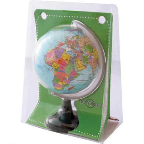 Глобус политический, 10.6 см, в блистерной упаковке, новая карта