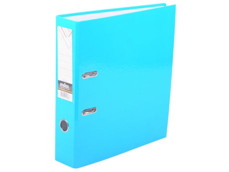 Папка-регистратор COLOURPLAY, 80 мм, ламинированная, неоновая голубая