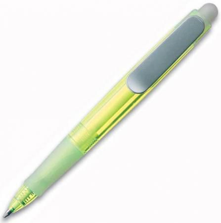 Ручка шариковая UNIVERSAL PROMOTION SNOWBOARD Silver Fluo, желтый корпус 30717/Ж