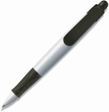 Ручка шариковая UNIVERSAL PROMOTION SNOWBOARD Bianca, белый корпус/черные детали