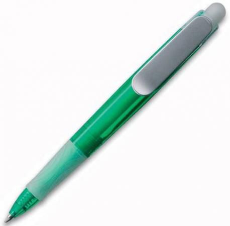 Ручка шариковая UNIVERSAL PROMOTION SNOWBOARD Silver Fluo, зеленый корпус 30717/З