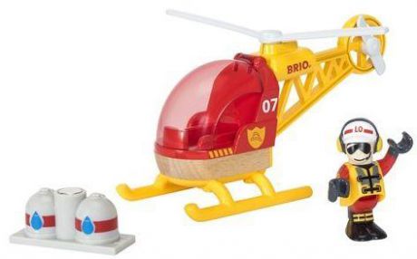 Игровой набор Brio Спасательный вертолет,груз,фигурка,19х9х13см,кор.