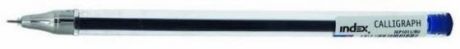 Гелевая ручка Index CALLIGRAPH, прозрачный корпус, синяя, 0,5мм IGP1011/BU