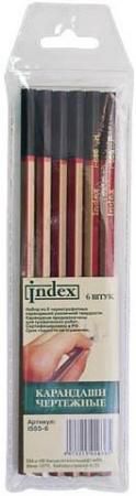 Набор графитовых карандашей Index I555-6 6 шт