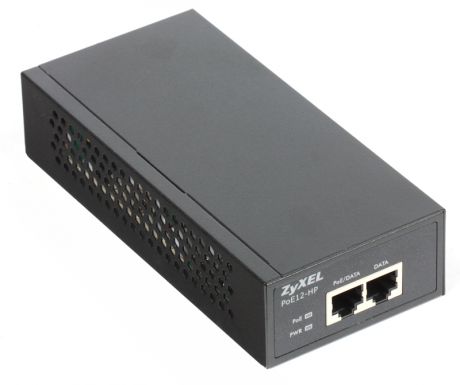 Инжектор PoE 802.3at Zyxel PoE12-HP Инжектор PoE 802.3at (30 Вт) для подачи электропитания по кабелю Gigabit Ethernet