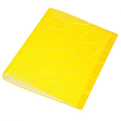 Папка с файлами OMEGA, 20 файлов, цвет желтый, материал полипропилен, плотность 450 мкр