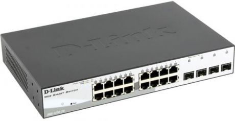 Коммутатор D-LINK DGS-1210-20/C1A Настраиваемый коммутатор WebSmart с 16 портами 10/100/1000Base-T и 4 портами 1000Base-X SFP