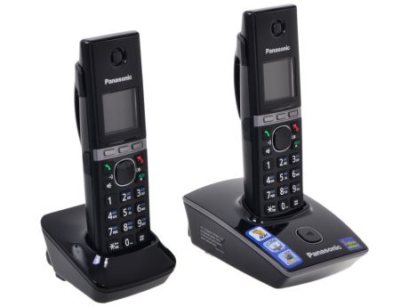 Телефон DECT Panasonic KX-TG8052RUB АОН, Color TFT, Caller ID 50, Спикерфон, Эко-режим дополнительная трубка