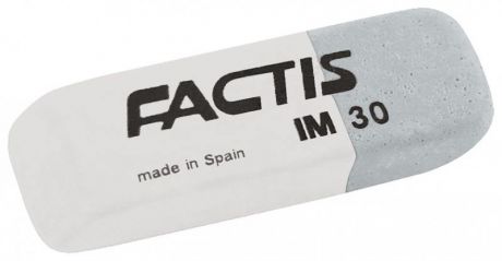 Ластик FACTIS комбинированный, для грифеля и чернил, из натурального каучука, размер 59х20х10 мм