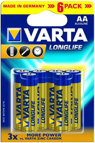 Батарейки AA Varta Long Life 6 шт