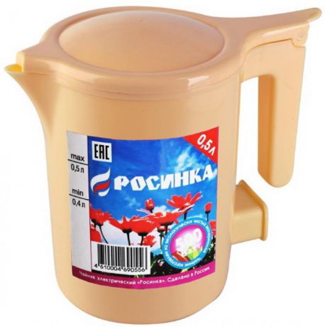 Чайник Росинка ЭЧ-0,5/0,5-220 500 Вт 0.5 л пластик бежевый