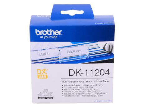Наклейки Brother DK11204 универсальные 17Х54мм (400шт)