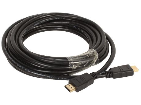 Цифровой кабель HDMI-HDMI JA-HD8 5 м (версия 1.4 с 3D Ready, Full HD 1080p/Ethernet, 19 pin, 28 AWG, CCS, коннекторы HDMI с покрытием 24-каратным золо