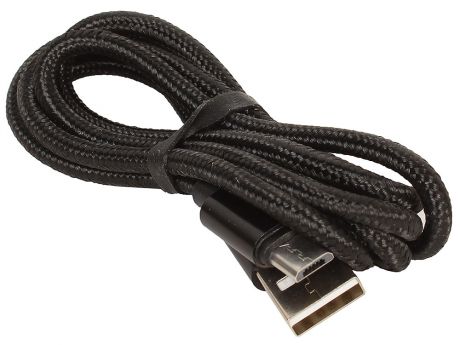 Кабель USB/micro USB Jet.A JA-DC21 1м черный (в оплётке, поддержка QC 3.0, пропускная способность 2A)