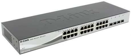 Коммутатор D-Link DGS-1210-28/C1A Настраиваемый коммутатор WebSmart с 24 портами 10/100/1000Base-T и 4 портами 1000Base-X SFP