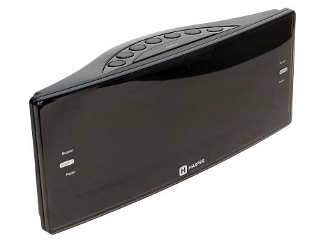 Радиобудильник HARPER HCLK-2044 (Радио в качестве мелодии будильника, настройка двух будильников, таймер отключения, сеть или батарейки)