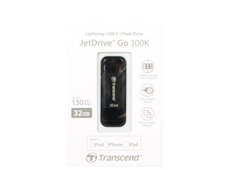 Флешка USB 32Gb Transcend JetDrive Go 300 TS32GJDG300K черный