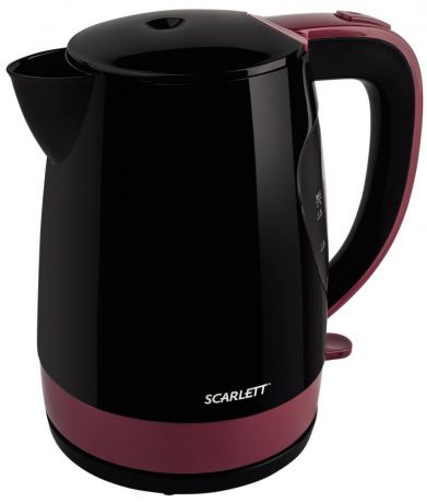 Чайник Scarlett SC-EK18P26 2200 Вт 1.7 л пластик чёрный бордовый