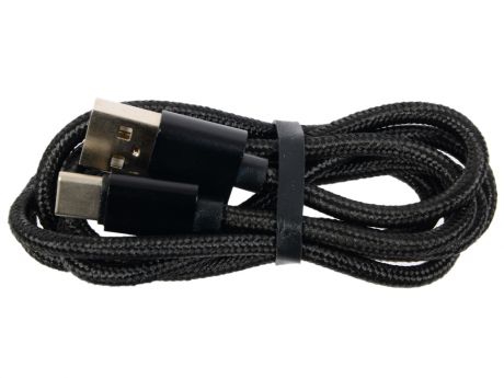 Кабель USB/USB Type C Jet.A JA-DC31 1м черный (в оплётке, поддержка QC 3.0, пропускная способность 2A)
