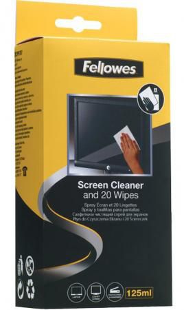 Спрей Fellowes FS-99701 для чистки экранов 125мл и 20 абсорбирующих салфеток 99701 CRC-99701