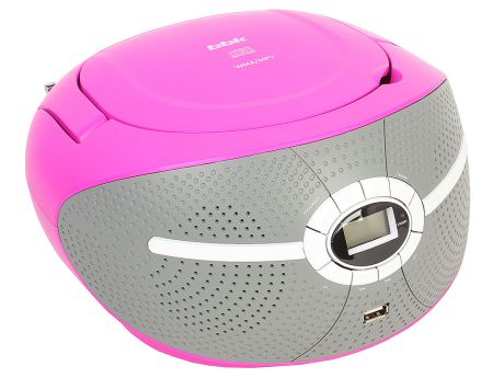 Аудиомагнитола BBK BX195U розовый
