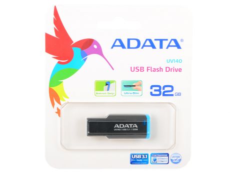 USB флешка A-Data UV140 32GB Black Blue (AUV140-32G-RBE) USB 3.0