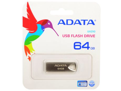 Флешка USB 64Gb A-Data UV210 USB2.0 AUV210-64G-RGD серебристый