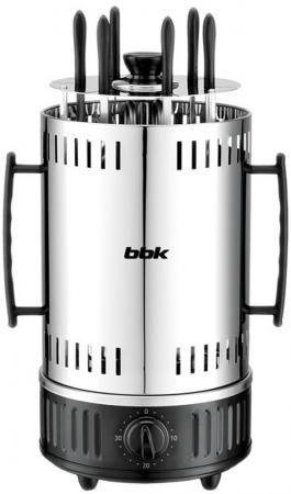 Электрошашлычница BBK BBQ603T серебристый черный