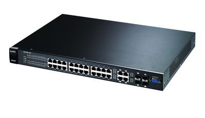 Коммутатор ZyXEL GS2200-24P 24-портовый управляемый PoE-коммутатор Gigabit Ethernet с 4 SFP-слотами совмещенными с разъемами RJ-45