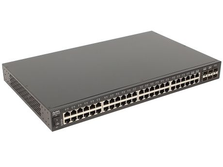 Коммутатор ZyXEL MGS3520-50 Управляемый коммутатор Metro Gigabit Ethernet с 48 разъемами RJ-45 из которых 4 совмещены с SFP-слотами и 2 дополнительным