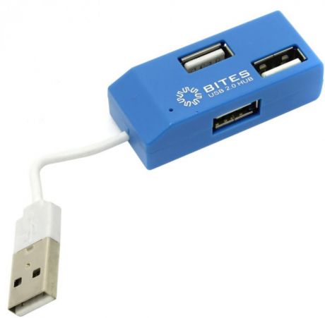 Концентратор USB 5bites HB24-201BL 4 порта USB2.0 синий