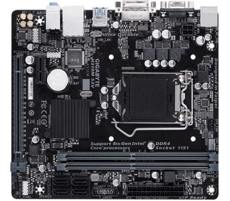 Материнская плата GIGABYTE H310M S2V (S1151, H310, 2xDDR4, PCI-Ex16, PCI-Ex1, D-Sub, DVI, SATA III, GB Lan, USB3.1, mATX, Retail)