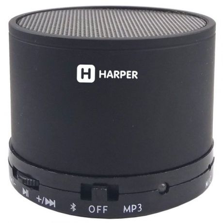 Портативная колонка HARPER PS-012 Black 3 Вт / 120 - 16000 Гц / Bluetooth 3.0 / microSD