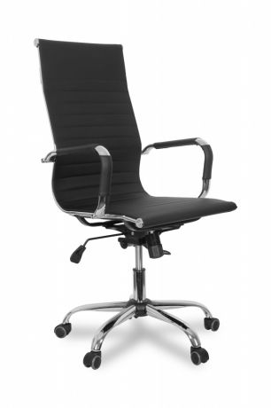 Кресло руководителя COLLEGE CLG-620 LXH-A Black(XH-632ALX) Черный экокожа крестовина/подлокотники-хром,120кг