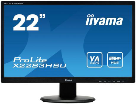 Монитор 21.5" iiYama Pro Lite X2283HSU-B1DP черный VA 1920x1080 250 cd/m^2 5 ms DVI DisplayPort VGA
