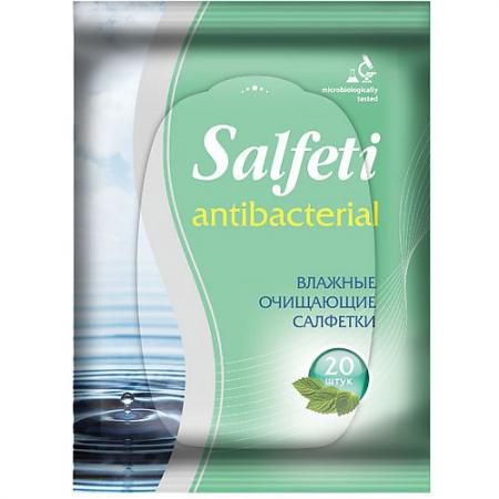 SALFETI Салфетки влажные очищающие Антибактериальные 20шт