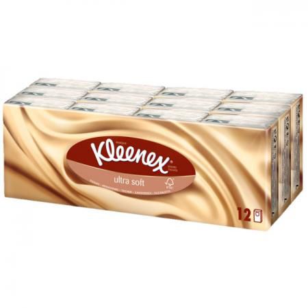Платочки носовые Kleenex Ultrasoft 12 шт 3-ех слойная 3507600