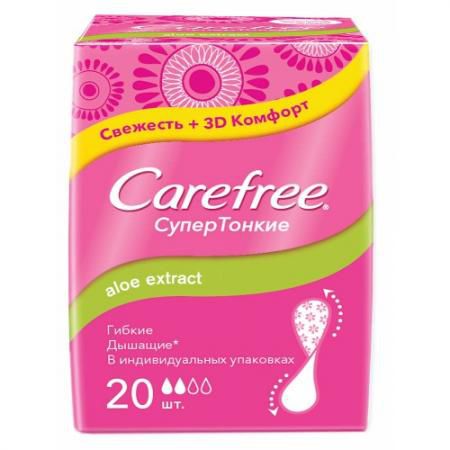 Салфетки Carefree Aloe extract 20 шт ароматизированная 10520