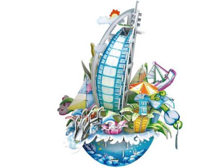 Пазл 3D 57 элементов CubicFun Городской пейзаж Дубаи OC3202h