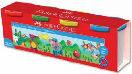 Масса для лепки Faber-Castell 120048 4цв. 520гр